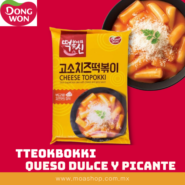 Tteokbokki Sabor Queso picante (240g)