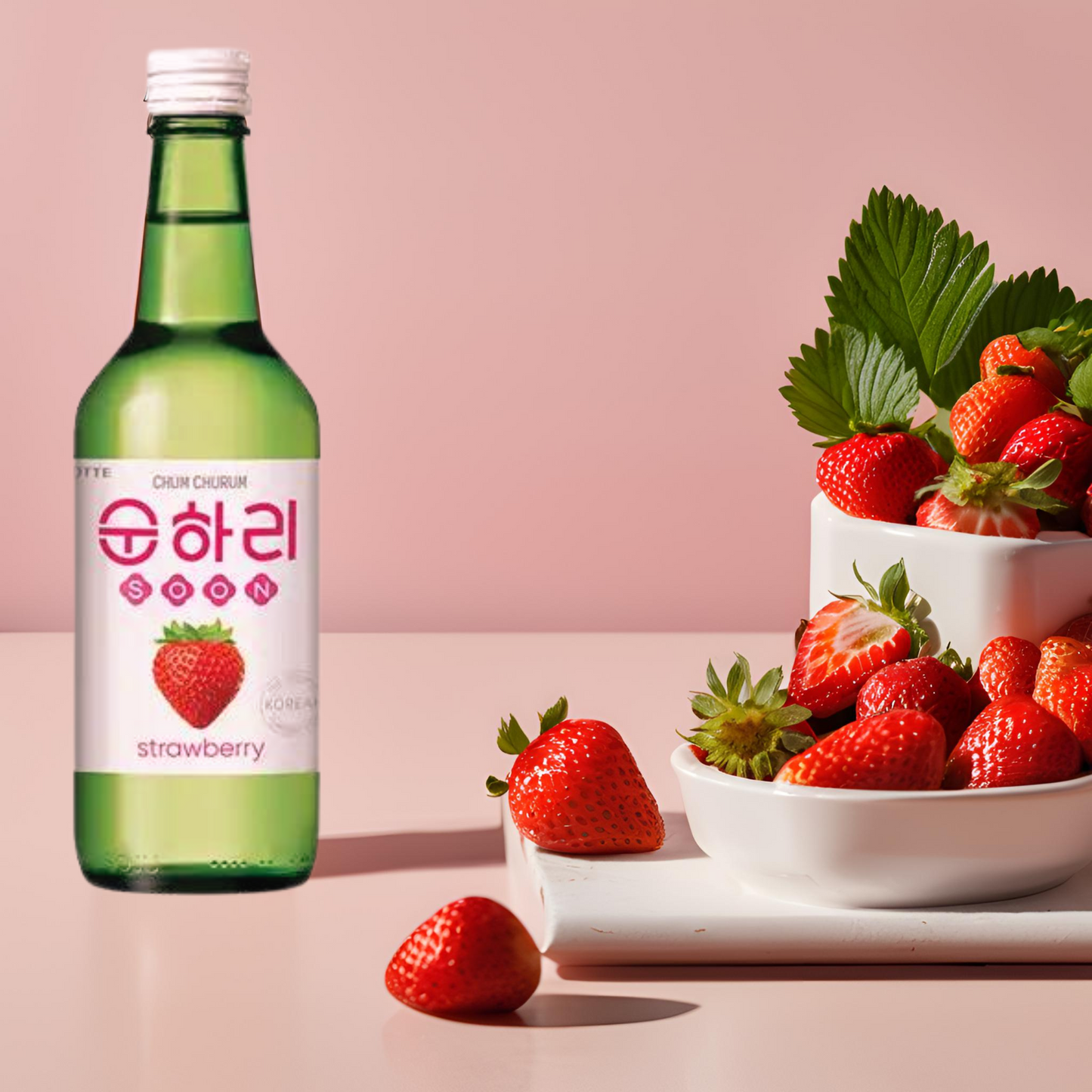 Soju Soonhari Fresa Caja con 20 piezas de 360 ml c/u