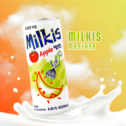 PACK DE 10 PIEZAS MILKIS SABOR MANZANA 230ml c/u.