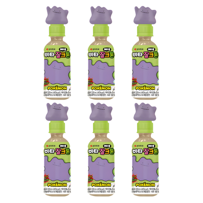 PACK DE 6 PIEZAS VITAMIN DITTO POKEMON SABOR MANZANA 220ml c/u.