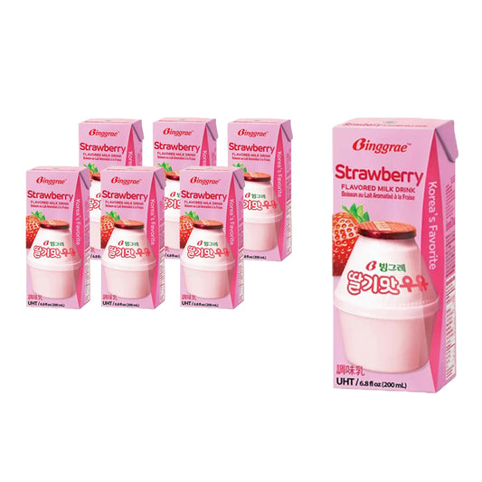 Leche Fresa Pack 6 piezas de 200 ml